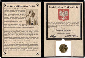 Pope John Paul the Second Twenty Five-Year Anniversary Coin Portfolio Album