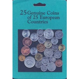 European Coins: A Set of 25 Different Coins