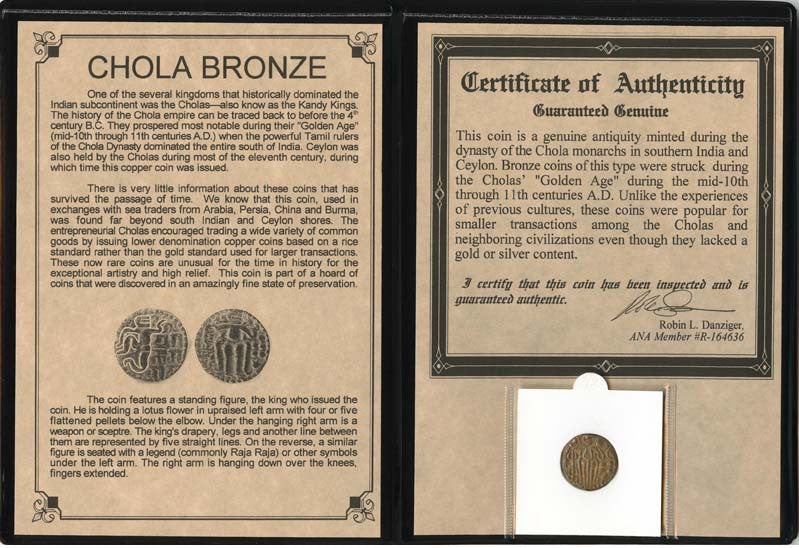 Chola Dynasty Coin Portfolio Album