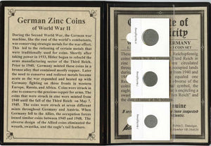 German Zinc Coins of World War Two Coin Portfolio Album