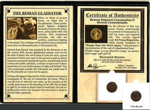 Gladiator: Roman Coin of Emperor Constantius the Second Coin Portfolio Album