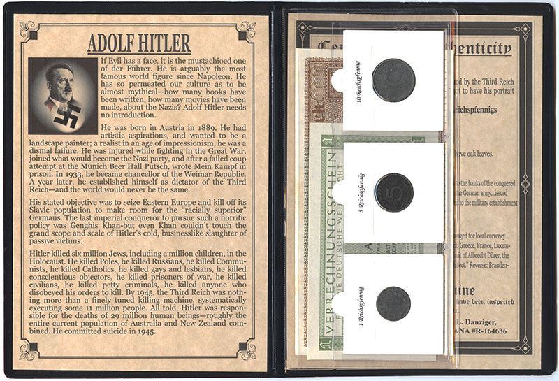 Nazi Fuhrer: Dictaor Adolf Hitler Banknote and Coin Portfolio Album