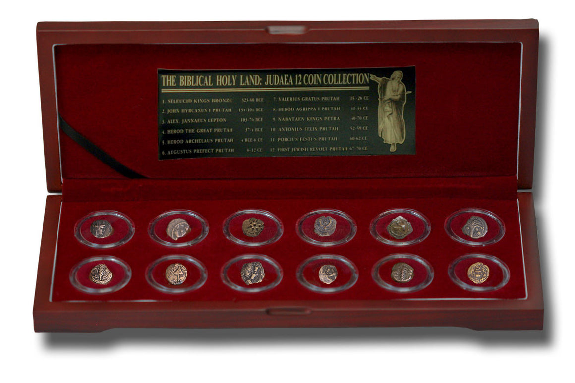 Biblical Holy Land: Twelve Ancient Judaea Coins from the Time of Jesus Boxed Coin Collection