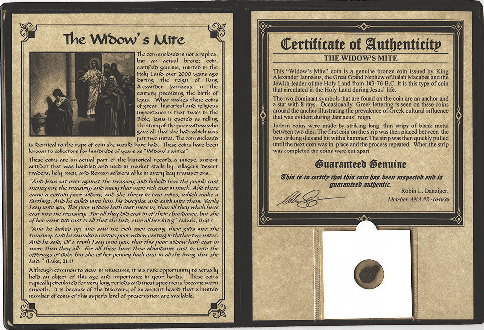 Widow’s Mite Bronze Lepton Coin Portfolio Album