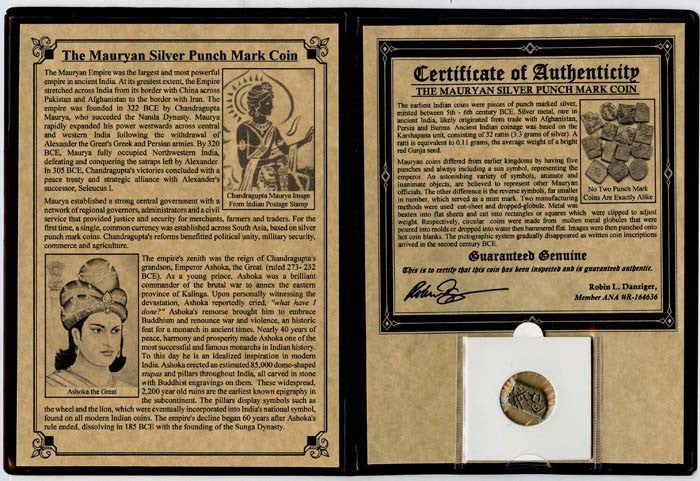 Mauryan Silver Punch Mark Coin Portfolio Album