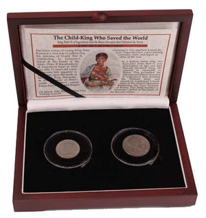Child King Who Saved the World: Yugoslavia's Peter II Two Silver Coin Boxed Collection