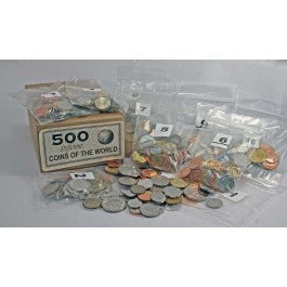 Set of 500 Different World Coins