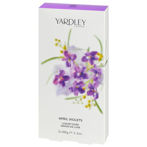 Yardley April Violets Soap Set 3 x 100g